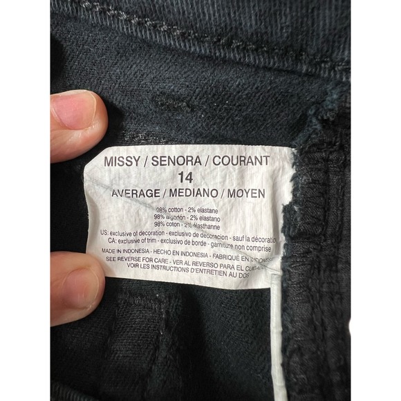 2018 GLORIA VANDERBILT Black Indonesia Amanda Denim‎ Jeans Plus Size 14 - Picture 5 of 10